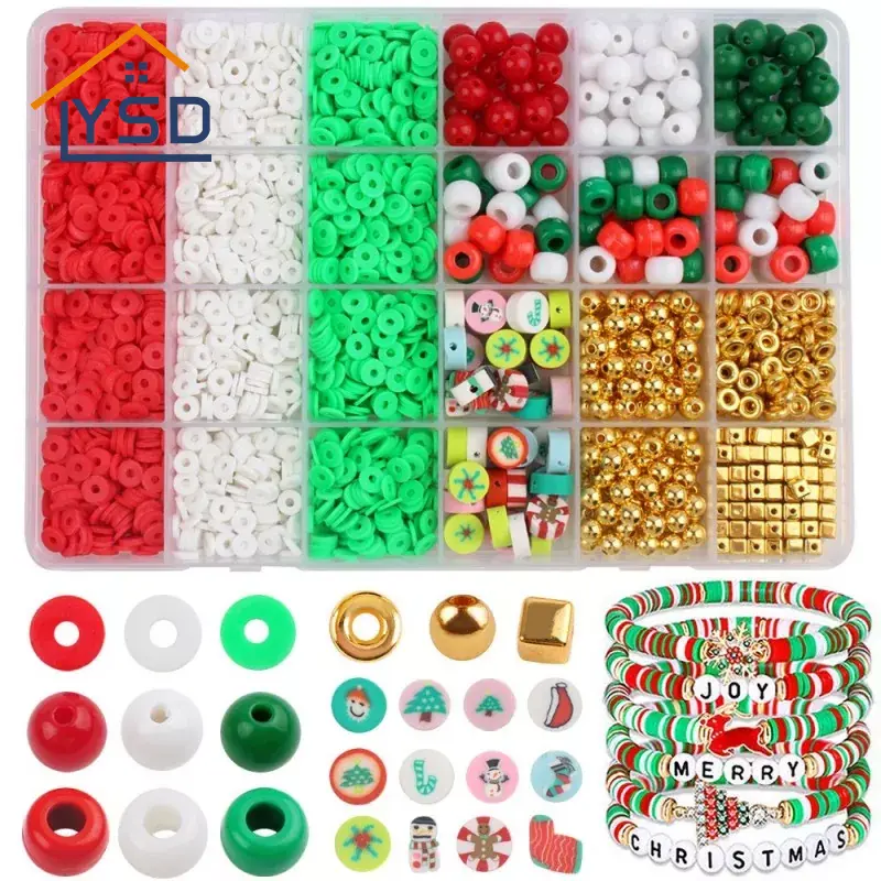 クリスマスビーズDIYブレスレットセット